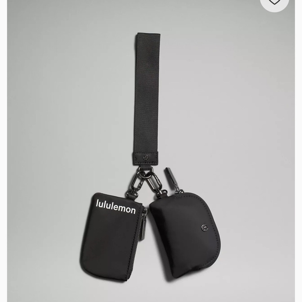 Lululemon Black Dual Pouch Wristlet